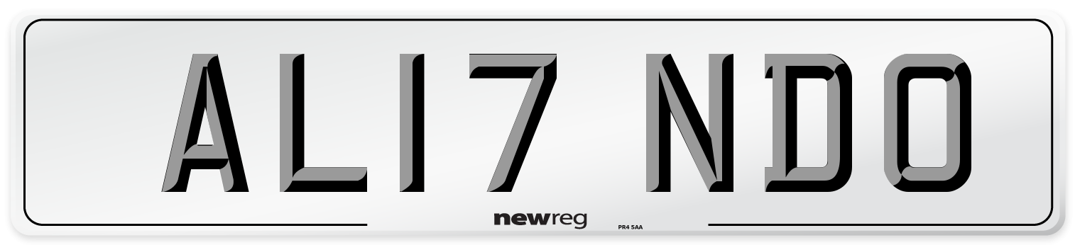 AL17 NDO Number Plate from New Reg